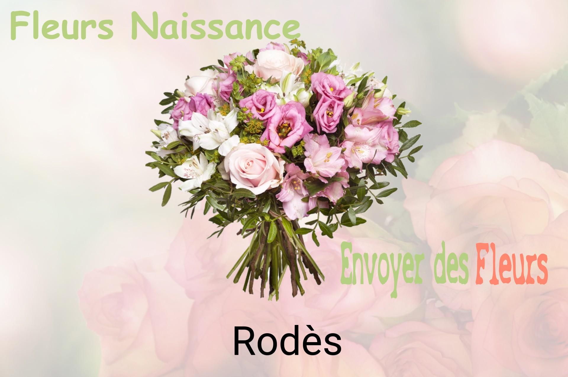 Bouquet de fleurs de naissance livré à Rodès